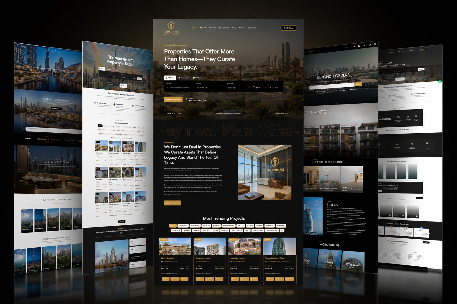 Real Estate Platform Ecosystem (30+ UAE & Global Sites)